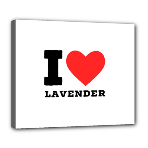 I Love Lavender Deluxe Canvas 24  X 20  (stretched) by ilovewhateva
