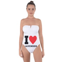 I Love Lavender Tie Back One Piece Swimsuit by ilovewhateva