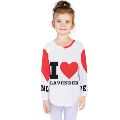 I Love Lavender Kids  Long Sleeve Tee by ilovewhateva