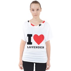 I Love Lavender V-neck Dolman Drape Top by ilovewhateva