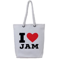I Love Jam Full Print Rope Handle Tote (small) by ilovewhateva