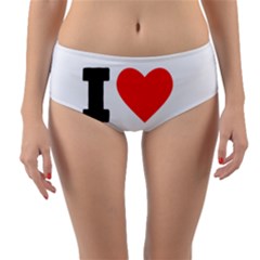 I Love Honey Reversible Mid-waist Bikini Bottoms by ilovewhateva