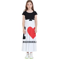 I Love Gingerbread Kids  Flared Maxi Skirt by ilovewhateva