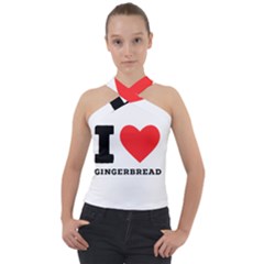 I Love Gingerbread Cross Neck Velour Top