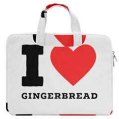 I Love Gingerbread Macbook Pro 13  Double Pocket Laptop Bag by ilovewhateva