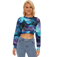 Abstract Graphics Nebula Psychedelic Space Lightweight Long Sleeve Sweatshirt by 99art