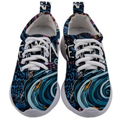 Graffiti Art Psychedelic Art Graphic Design Modern Art Kids Athletic Shoes by 99art