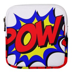 Pow Comic Comic Book Fight Mini Square Pouch by 99art