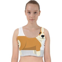 Corgi Dog Puppy Velvet Racer Back Crop Top by 99art