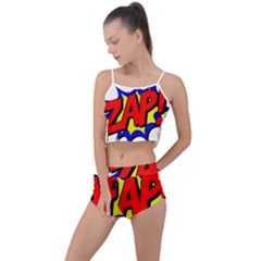 Zap Comic Book Fight Summer Cropped Co-ord Set by 99art