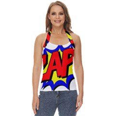 Zap Comic Book Fight Basic Halter Top by 99art