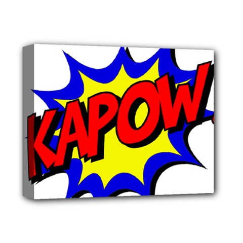 Kapow-comic-comic-book-fight Deluxe Canvas 14  X 11  (stretched) by 99art