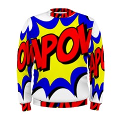 Kapow-comic-comic-book-fight Men s Sweatshirt by 99art