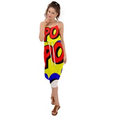 Kapow-comic-comic-book-fight Waist Tie Cover Up Chiffon Dress by 99art