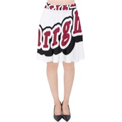 Comic-text-frustration-bother Velvet High Waist Skirt by 99art