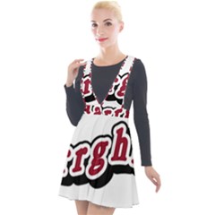 Comic-text-frustration-bother Plunge Pinafore Velour Dress by 99art