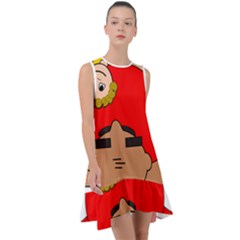 Comic-characters-grandfather Frill Swing Dress by 99art