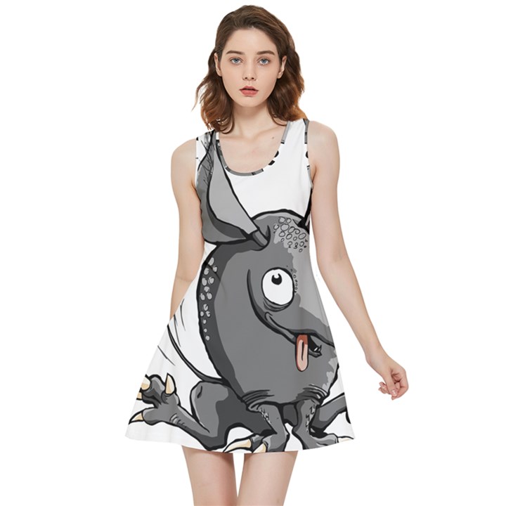 Animal-armadillo-armored-ball- Inside Out Reversible Sleeveless Dress