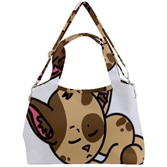 Cat-cartoon-pet-kitten-character Double Compartment Shoulder Bag by 99art