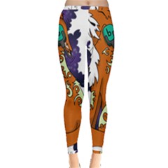 Fuchs-comic-music-wild-animal-cute Inside Out Leggings by 99art