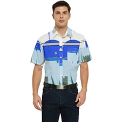 Wal-fish-small-world-lake-sea Men s Short Sleeve Pocket Shirt  by 99art