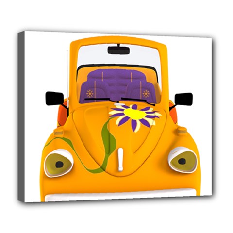 Car-transportation-cartoon-comic Deluxe Canvas 24  X 20  (stretched) by 99art