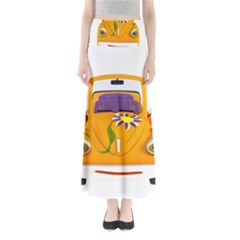 Car-transportation-cartoon-comic Full Length Maxi Skirt by 99art