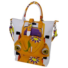 Car-transportation-cartoon-comic Buckle Top Tote Bag by 99art