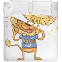 Animation-lion-animals-king-cool Duvet Cover Double Side (king Size)