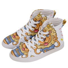 Animation-lion-animals-king-cool Men s Hi-top Skate Sneakers by 99art