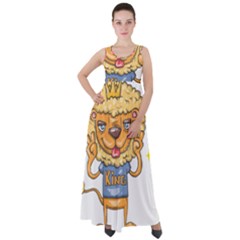 Animation-lion-animals-king-cool Empire Waist Velour Maxi Dress by 99art
