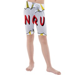 Comic-noise-paleness-explosion Kids  Mid Length Swim Shorts by 99art