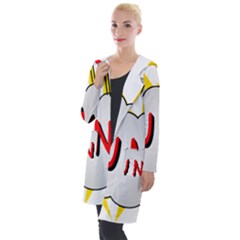 Comic-noise-paleness-explosion Hooded Pocket Cardigan by 99art