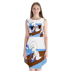 Spirit-boat-funny-comic-graphic Sleeveless Chiffon Dress   by 99art