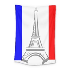 Eiffel-tower-france-flag-tower- Small Tapestry by 99art