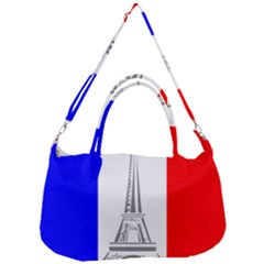 Eiffel-tower-france-flag-tower- Removable Strap Handbag by 99art