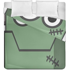 Cartoon-cute-frankenstein-halloween Duvet Cover Double Side (king Size) by 99art