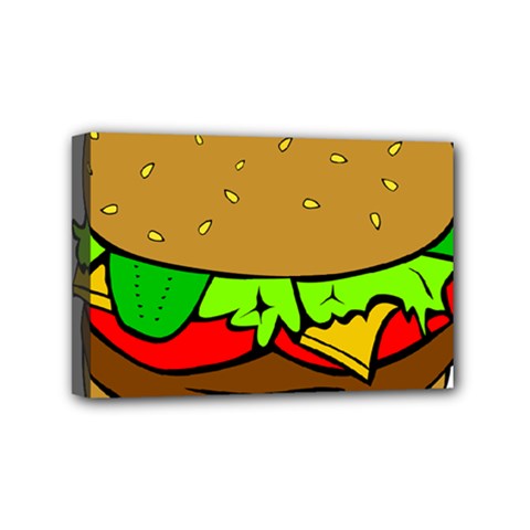 Hamburger-cheeseburger-fast-food Mini Canvas 6  x 4  (Stretched)