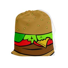 Hamburger-cheeseburger-fast-food Drawstring Pouch (xl)