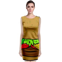 Hamburger-cheeseburger-fast-food Classic Sleeveless Midi Dress