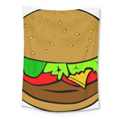 Hamburger-cheeseburger-fast-food Medium Tapestry by 99art