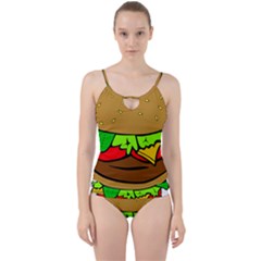 Hamburger-cheeseburger-fast-food Cut Out Top Tankini Set