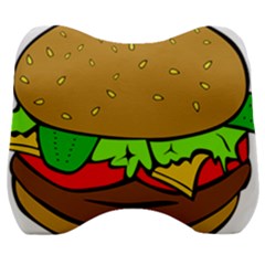 Hamburger-cheeseburger-fast-food Velour Head Support Cushion