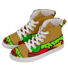 Hamburger-cheeseburger-fast-food Women s Hi-top Skate Sneakers by 99art