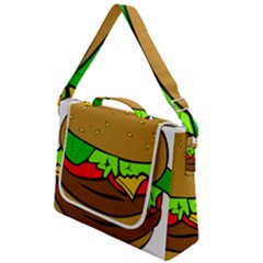 Hamburger-cheeseburger-fast-food Box Up Messenger Bag