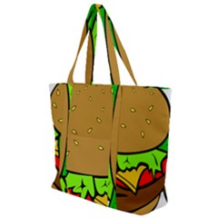 Hamburger-cheeseburger-fast-food Zip Up Canvas Bag