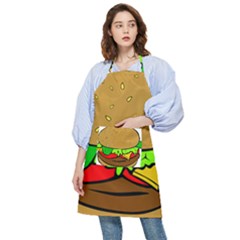 Hamburger-cheeseburger-fast-food Pocket Apron by 99art