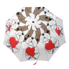 Animation-dog-cute-animate-comic Folding Umbrellas by 99art