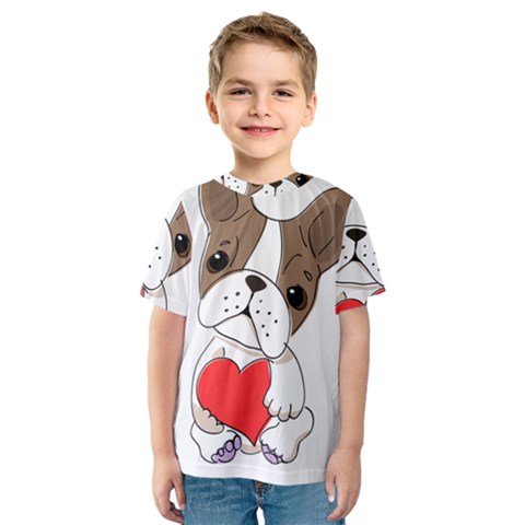 Animation-dog-cute-animate-comic Kids  Sport Mesh Tee by 99art