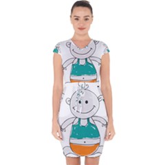 Baby-cute-child-birth-happy Capsleeve Drawstring Dress  by 99art